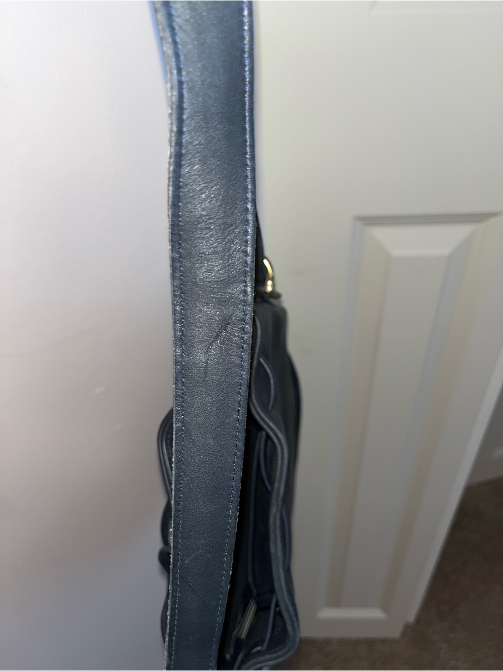 VIntage Equestrian Coach Bag in Dark Navy Blue 9804 EUC - Picture 12 of 12